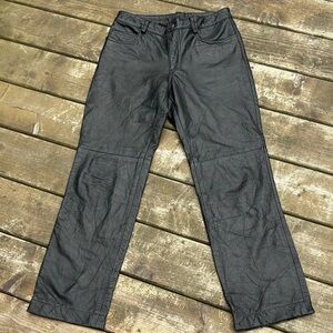 Vintage Periscope Black Leather Pants fits size XS/S